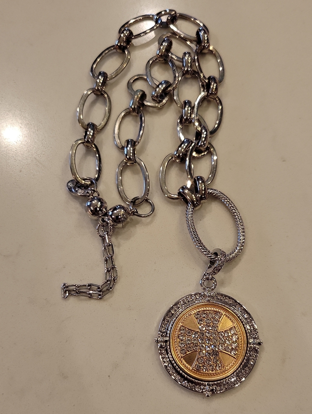Melania Clara Large Coin Pendant Necklace